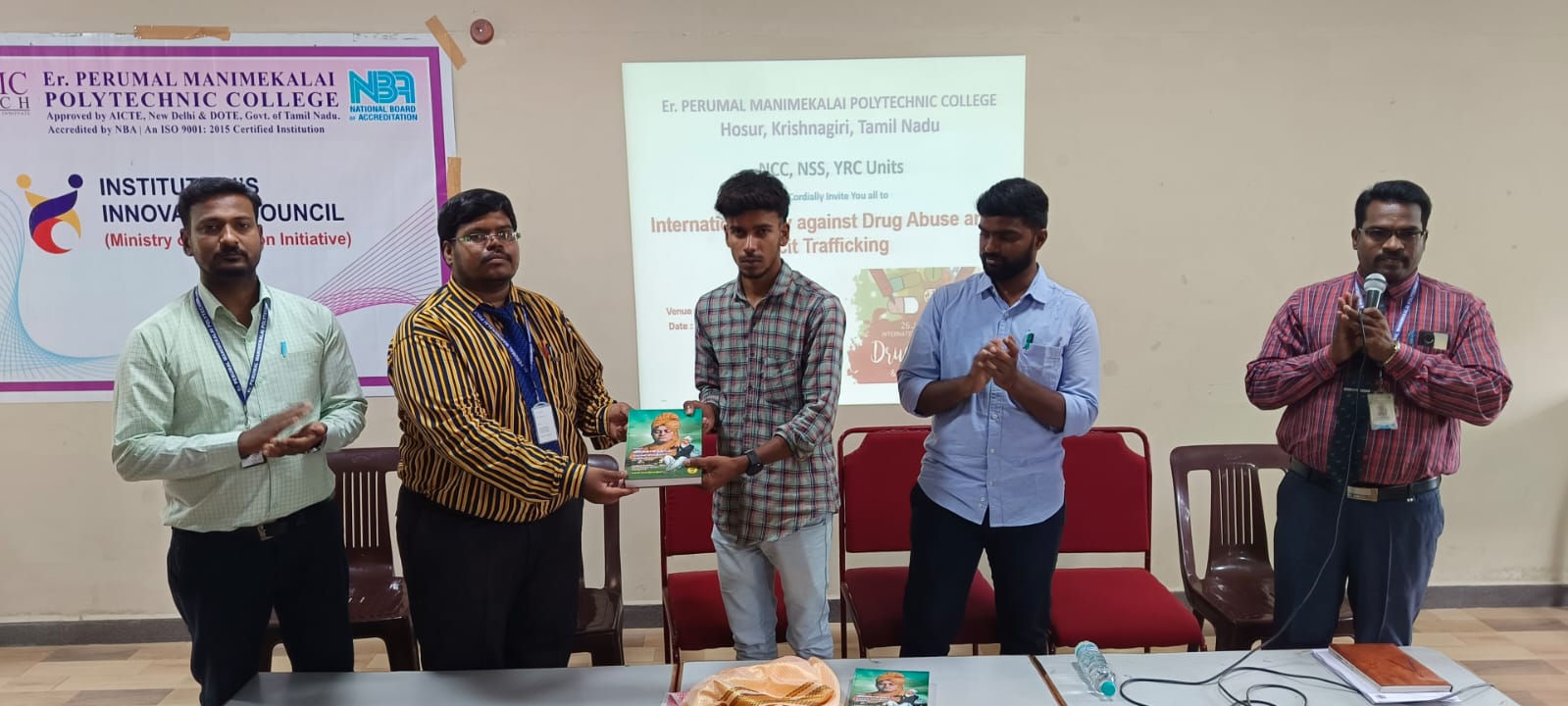 YRC, NCC, NSS  organized International Day Against Drug Abuse and illicit Trafficking  on 26th June 2024