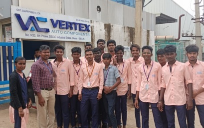 Industrial Visit-Final year Mechanical students at ‘Vertex auto components’, sipcot-1,Hosur on 16/08/2024