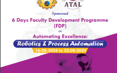 One week AICTE Sponsored ATAL Faculty Development Program (FDP) conducted from 16/08/2024 to 22/08/23